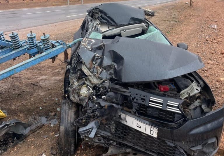 حادثة سير خطيرة بالطريق الوطنية رقم 9 تخلف خسائر مادية جسيمة