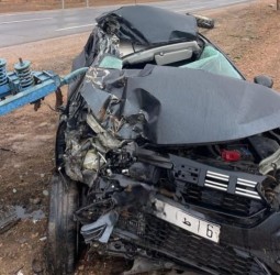 حادثة سير خطيرة بالطريق الوطنية رقم 9 تخلف خسائر مادية جسيمة