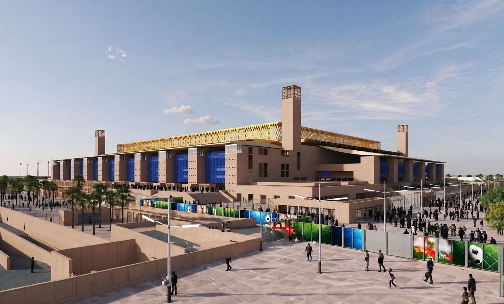 ملعب مراكش الكبير… هل نحن أمام تصميم خارجي لملعب كرة قدم أم واجهة لمصنع إسمنت؟