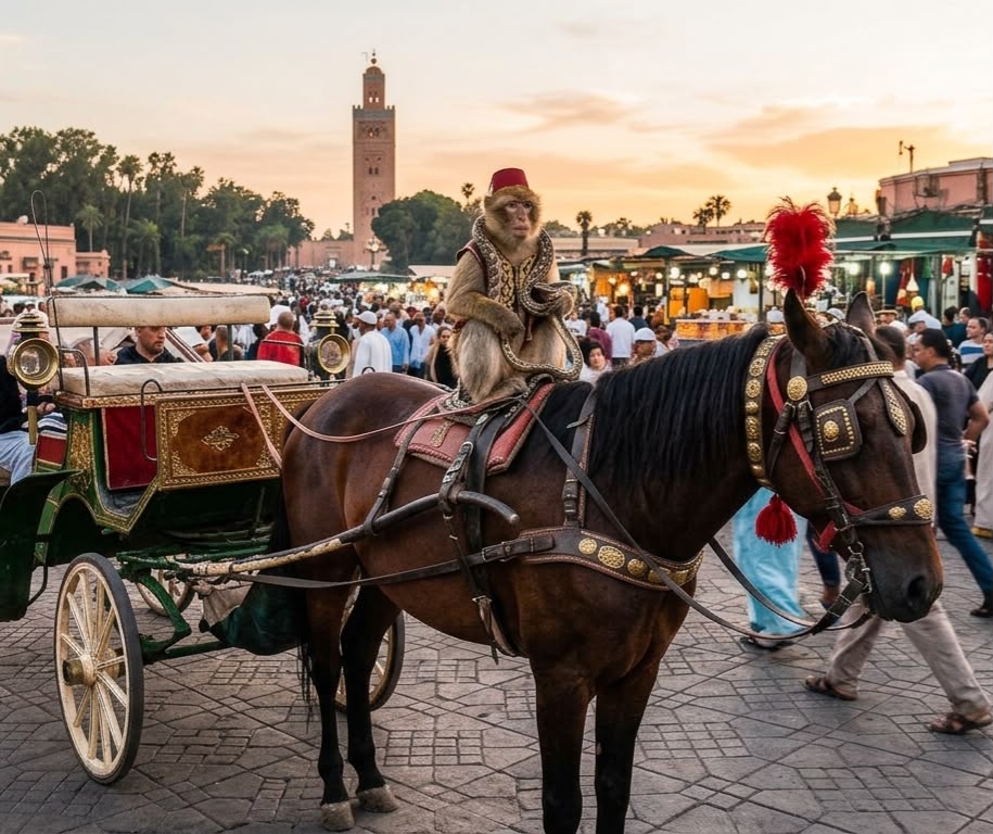 ثعابين وقردة وخيول جامع الفناء.. عريضة دولية تتجاوز 16 ألف توقيع لإنهاء استغلال الحيوانات بمراكش