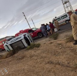إقليم الحوز: إصابات في انقلاب سيارة أُجرة من الحجم الكبير بجماعة لالة تكركوست