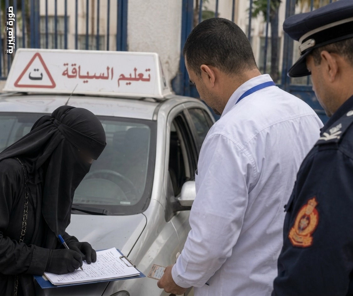 قلعة السراغنة.. نقاب يكشف محاولة انتحال هوية مترشحة لاجتياز امتحان رخصة السياقة