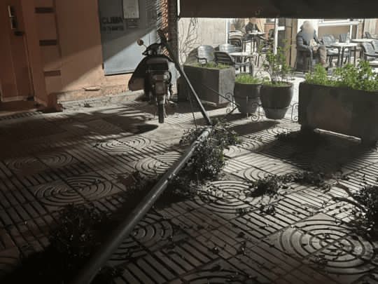 نجاة بأعجوبة لمرتادي مقهى بمراكش بعد اصطدام سيارة بعمود كهربائي