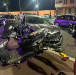 حادثة سير عنيفة بشارع علال الفاسي بمراكش بعد قيادة سيارة في الاتجاه الممنوع