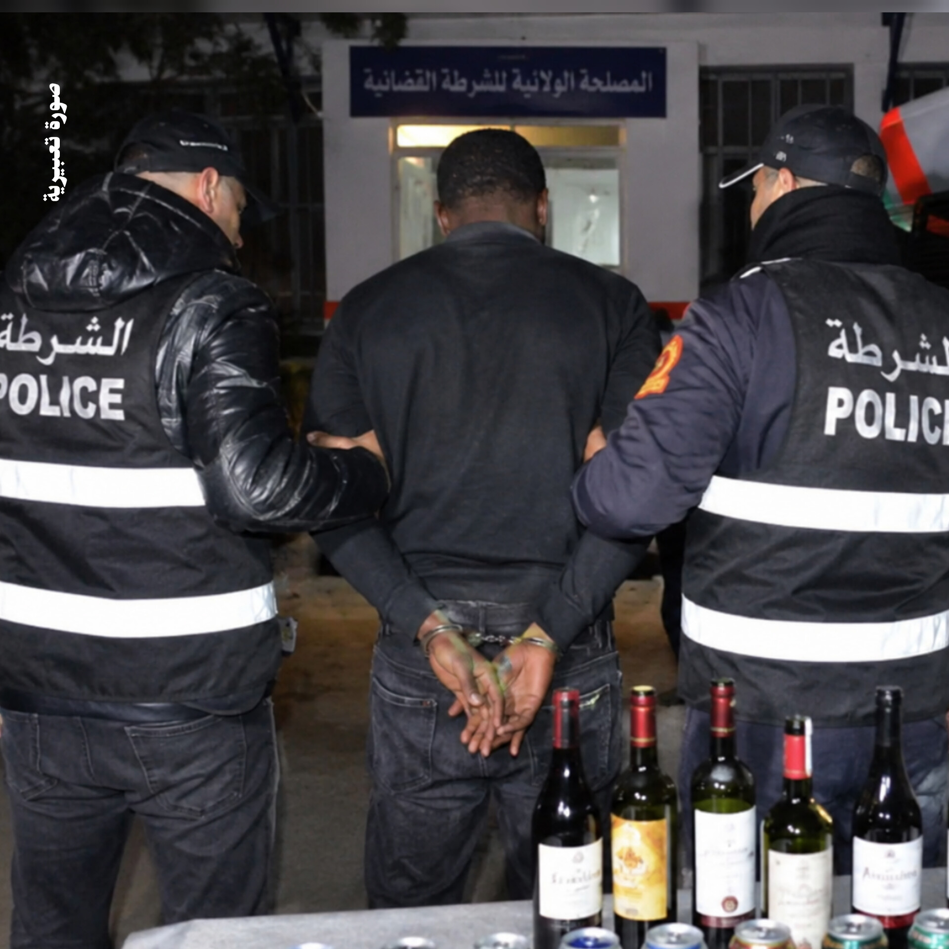 توقيف مواطن إفريقي بجليز للاشتباه في ترويجه المشروبات الكحولية دون ترخيص