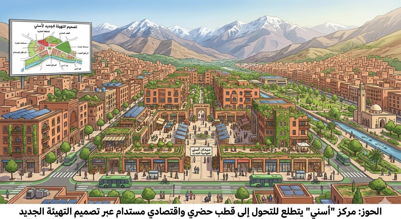 الحوز: مركز "أسني" يتطلع للتحول إلى قطب حضري واقتصادي مستدام عبر تصميم التهيئة الجديد