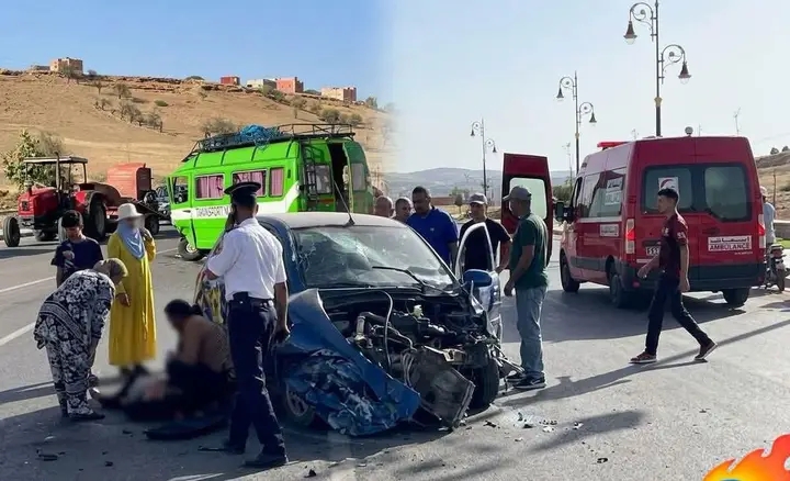 فاجعة مرورية بمدخل أزيلال تُخلّف قتيلاً و12 جريحاً وتدق ناقوس الخطر