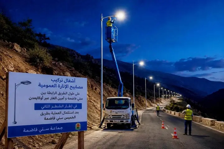 ستي فاضمة:إطلاق الشطر الثاني لتعزيز شبكة الإنارة العمومية باتجاه أوكايمدن