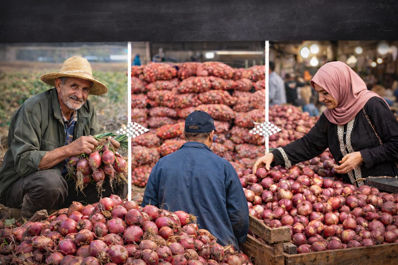 ارتفاع أسعار البصل في المغرب… من الحقل إلى السوق خمسة أضعاف السعر
