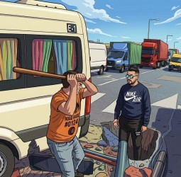 الدرك الملكي بالقنيطرة يوقف سائق حافلة "هشم" رأس سائق شاحنة بالمنطقة الصناعية