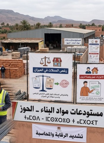 تشديد الرقابة على مستودعات مواد البناء بالحوز: رخص المحلات في الميزان ولا قرارات تهم "رخصة الزبون"