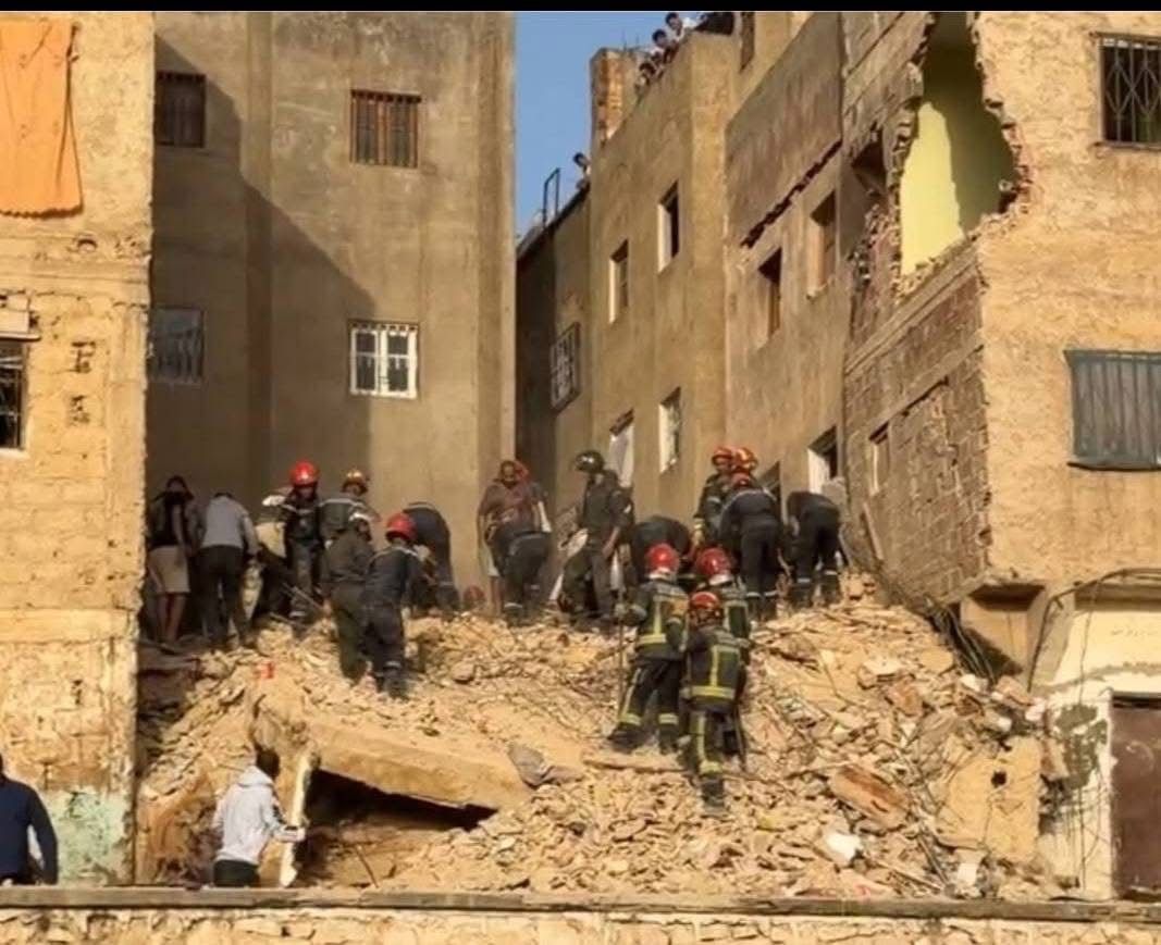 فاجعة جديدة بفاس.. مصرع 4 أشخاص وإصابة آخرين إثر انهيار بناية سكنية بحي عين النقبي
